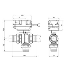 Кран кульовий зонний Icma 1&quot; №343 - зображення 2