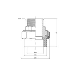 Сгон &quot;Американка&quot; PPR Thermo Alliance 50х1&quot; 1/2 НР (21209) - изображение 2