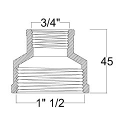 Муфта редукційна SD Forte 1&quot; 1/2х3/4&quot; ВВ SF3574020 - зображення 2