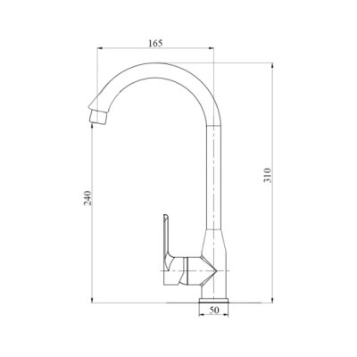 Змішувач для кухні Brinex 35W 007 - зображення 2