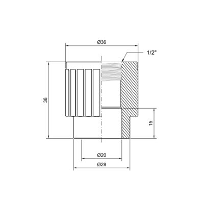 Муфта PPR Thermo Alliance 20х1/2&quot; ВР - зображення 2