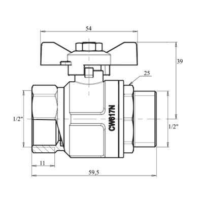 Кран шаровой Icma 1/2&quot; прямой №351 (16877) - изображение 2