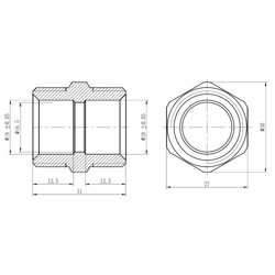 Муфта обтискна SD Forte 20х3/4&quot; ЗР SF172W2020 - зображення 2
