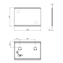 Дзеркало Qtap Tern 1000х700 з LED-підсвічуванням, QT1778120870100W - зображення 2