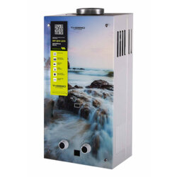 Колонка газова димохідна Thermo Alliance JSD20-10GA 10 л панель скляна з малюнком море - зображення 3
