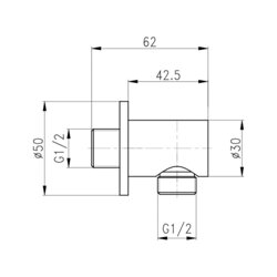 Подключение для шланга Qtap Spojeni округлое QTCRMB030 Chrome (15454) - изображение 2