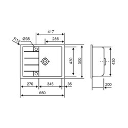 Кухонная мойка Lidz 650x500/200 GRA-09 (LIDZGRA09650500200) (14772) - изображение 2