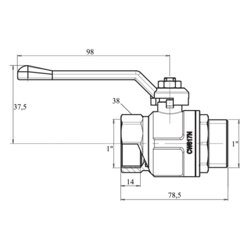 Кран шаровой Icma 1&quot;1/4 прямой №352 (16889) - изображение 2