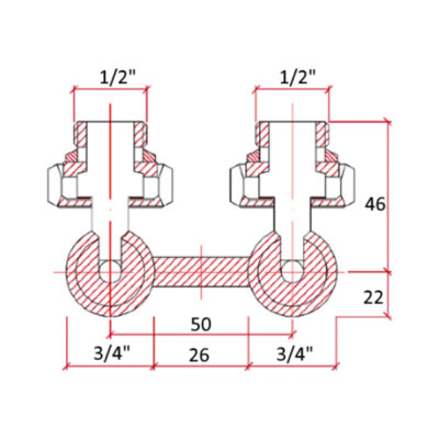 Вентиль двотрубний Icma 1/2&quot; №884 - зображення 2