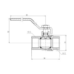Кран кульовий SD Forte 1/2&quot; ВР для води (ручка) SF600W15 - зображення 2