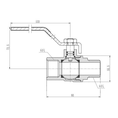 Кран кульовий SD Forte 1&quot; 1/4 ВЗ для води (ручка) SF605W32 - зображення 2