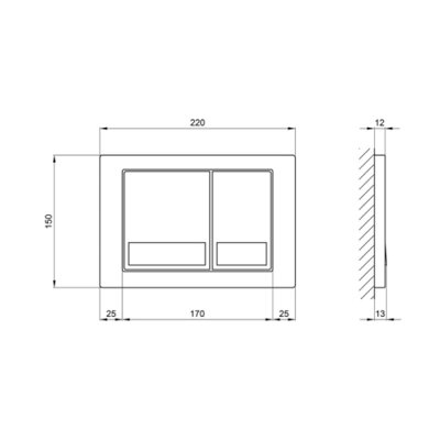 Панель смыва для унитаза Qtap Nest QT0111M06029SAT (16346) - изображение 2