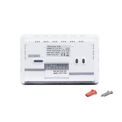 Недельный программируемый термостат Thermo Alliance ТА-2701WiFi сенсорный c WiFi (28900) - изображение 4
