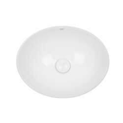 Раковина-чаша Qtap Dove 420x330x150 White з донним клапаном QT06113078W - зображення 1