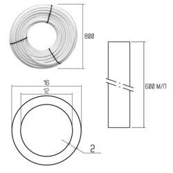 Труба GOLD-PEX Icma 16х2 мм, 600 м №P180 - зображення 2