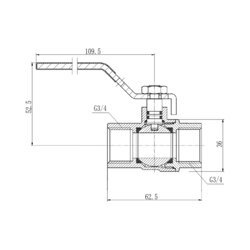 Кран кульовий SD Forte 3/4&quot; ВР для води (ручка) SF600W20 - зображення 2