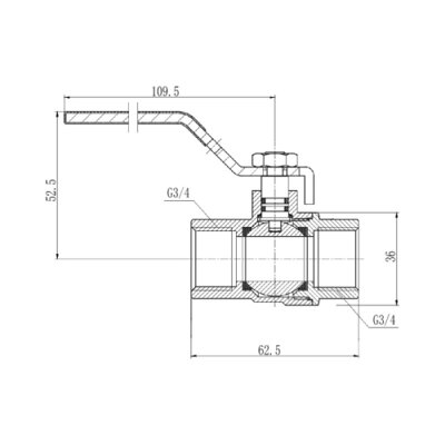 Кран кульовий SD Forte 3/4&quot; ВР для води (ручка) SF600W20 - зображення 2