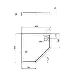 Душевой поддон Qtap Diamond 301112 100x100x12 см + сифон (28506) - изображение 2