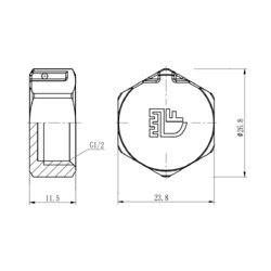 Заглушка SD Forte 1/2&quot; ВР SF35215 - зображення 2