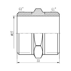 Ниппель SD Forte 1&quot; SF35825 (12262) - изображение 2