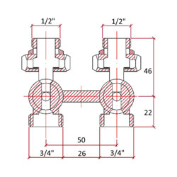 Вентиль двотрубний Icma 1/2&quot; №897 - зображення 2