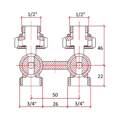 Вентиль двотрубний Icma 1/2&quot; №897 - зображення 2