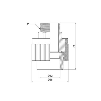 Муфта PPR Thermo Alliance 32х1&quot; ЗР - зображення 2