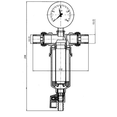 Фільтр самопромивний SD Forte 1/2&quot; для води SF127W15 - зображення 2