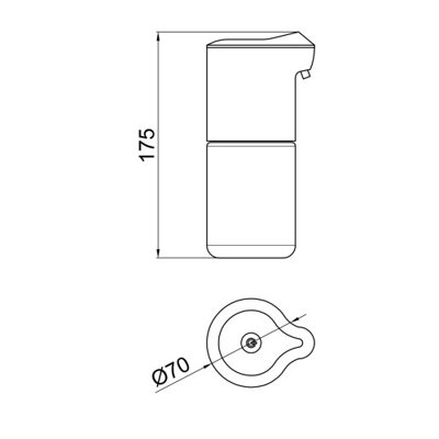 Дозатор для рідкого мила Qtap Pohodli автоматичний 4,5V QT144WH42925 White (Autodávkovač) - зображення 2