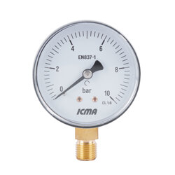 Манометр Icma 1/4&quot; 0-6 бар, нижнє підключення №244 - зображення 1