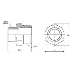 Ніпель редукційний SD Forte 1/2&quot;х3/8&quot; SF359159 - зображення 2