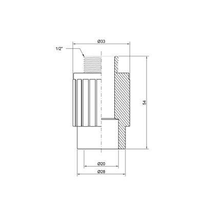 Муфта PPR Thermo Alliance 20х1/2&quot; НР (20457) - изображение 2