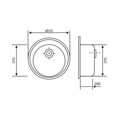 Кухонная мойка Lidz D510/200 BLA-03 (LIDZBLA03D510200) (14800) - изображение 2