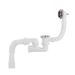 Сифон для ванни Lidz (WHI) 60 03 V002 00 з ревізією (вихід 50 мм) - зображення 1