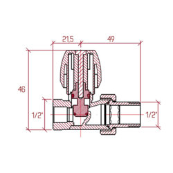 Кран радіаторний Icma 1/2&quot; з антипротіканням прямий №813+940 - зображення 2