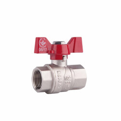 Кран шаровой SD Forte 1/2&quot; ВР для воды (бабочка) SF602W15 (16978) - изображение 1