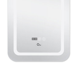 Зеркало Qtap Mideya (DC-F911) 500х800 с LED-подсветкой Touch, с антизапотеванием, с часами, диммером, рег. яркости QT2078F911W (17287) - изображение 5