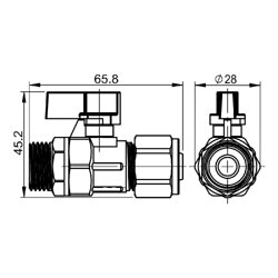 Кран кульовий обтискний SD Forte 16х1/2&quot; ЗР SF262W15 - зображення 2