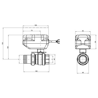 Кран кульовий зонний Icma 1&quot; №341 - зображення 2