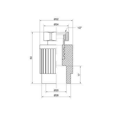 Муфта PPR Thermo Alliance з накидною гайкою 20х1/2&quot; - зображення 2