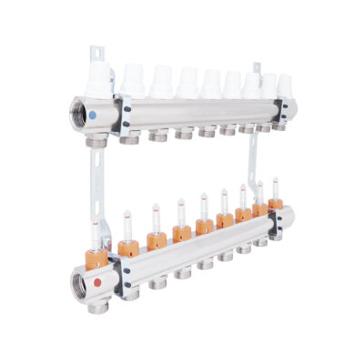 Колектор Icma 1&quot; 9 виходів, з витратомірами №K013