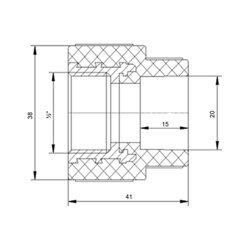 Муфта PPR Blue Ocean 20х1/2&quot; ВР (20313) - изображение 2