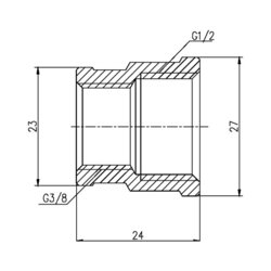 Муфта редукційна SD Forte 1/2&quot;х3/8&quot; ВВ SF357159 - зображення 2