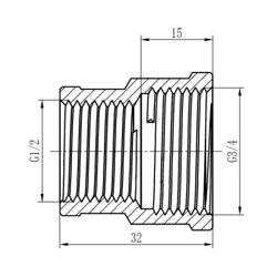 Муфта редукционная SD Forte 1/2&quot;х3/4&quot; ВВ SF3572015 (12669) - изображение 2