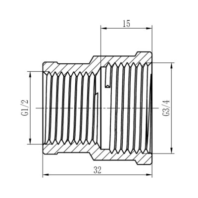 Муфта редукционная SD Forte 1/2&quot;х3/4&quot; ВВ SF3572015 (12669) - изображение 2