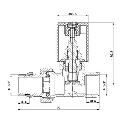 Кран радіаторний SD Forte 1/2&quot; з антипротіканням прямий хром SF237W15 - зображення 2