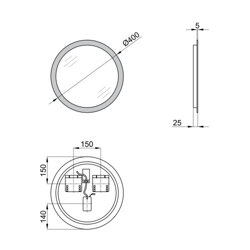 Дзеркало Qtap Virgo R400 з LED-підсвічуванням, QT1878250640W - зображення 2