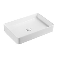 Раковина-чаша Qtap Tern 600x405x110 White з донним клапаном QT17112174W - зображення 1