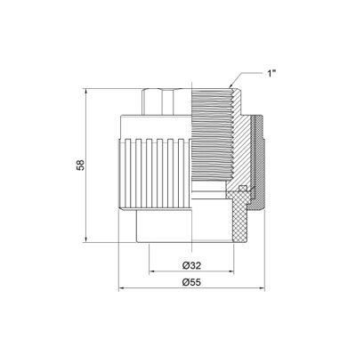Муфта PPR Thermo Alliance 32х1&quot; ВР - зображення 2